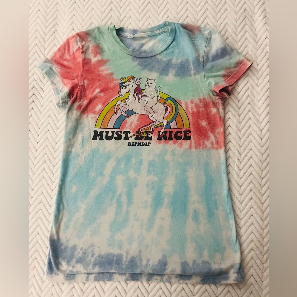 Ripndip tie dye Lord Nermal tshirt size small